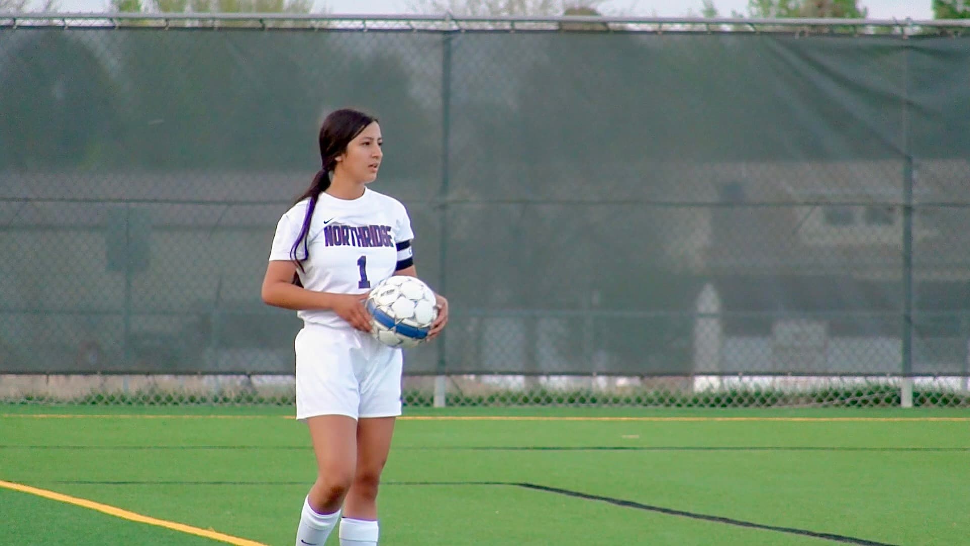 Kianna playing for Northridge High School.
